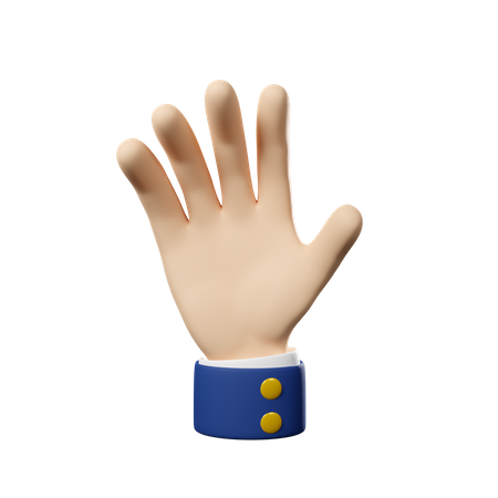 High Five-Geste mit der Hand  3D Icon