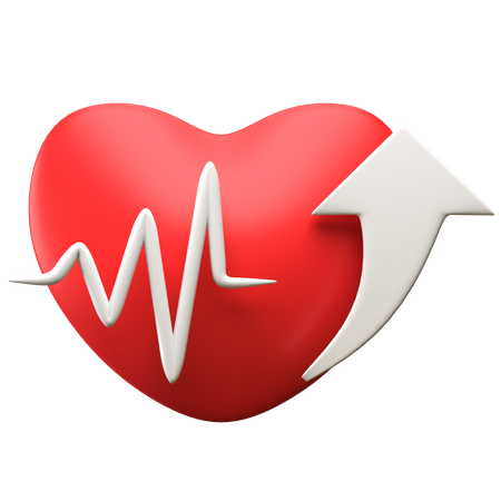 High Heart Rate 3D Illustration