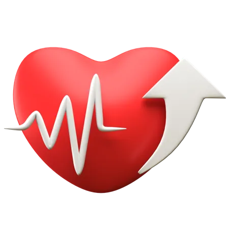High Heart Rate  3D Illustration