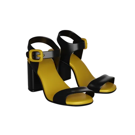 Black Friday Woman Shoes Summer Sandals 3 D Render Icon 3D Icon