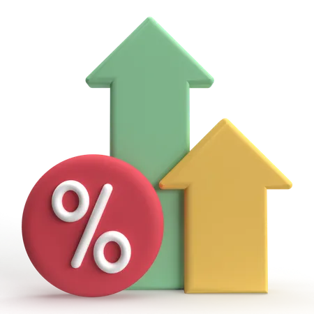 High Interest Rate  3D Icon