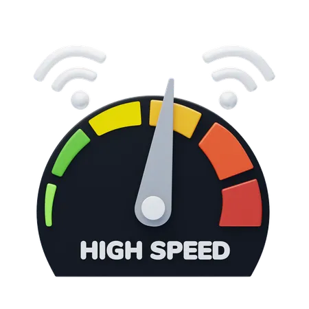 High Speed Connectivity  3D Icon