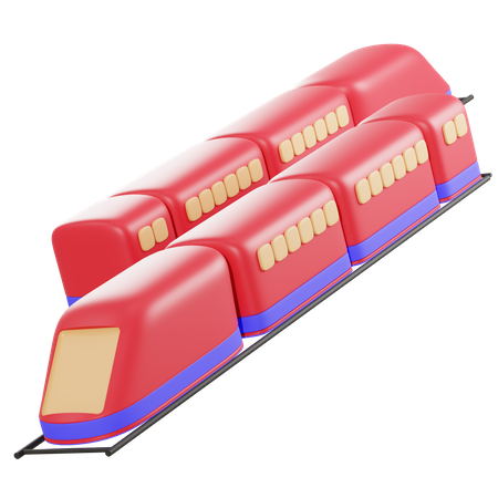 High Speed Train 3D Illustration