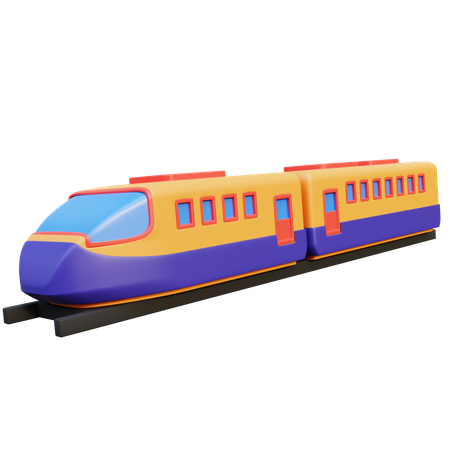 High Speed Train  3D Icon