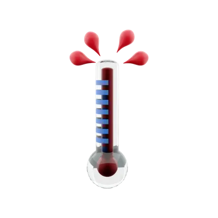 High Temperature  3D Icon