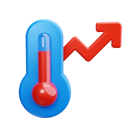 High Temperature  3D Icon