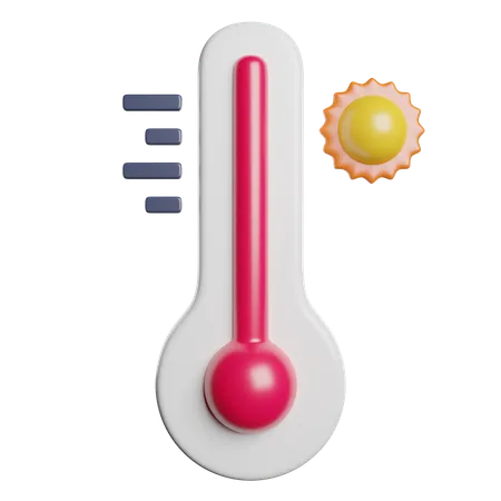 High Temperature  3D Icon