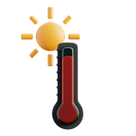 High Temperature  3D Icon