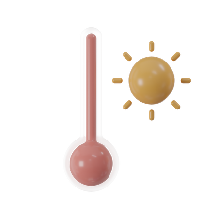 High Temperature  3D Icon
