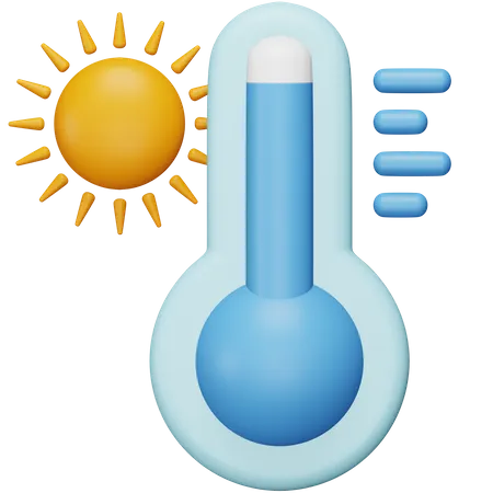 High Temperatures  3D Icon