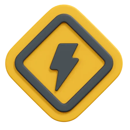 High voltage  3D Icon