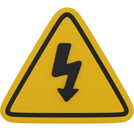 High voltage electricity  3D Icon