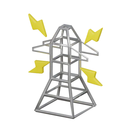 High voltage pole  3D Icon