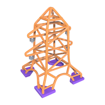 고전압 송전탑  3D Icon