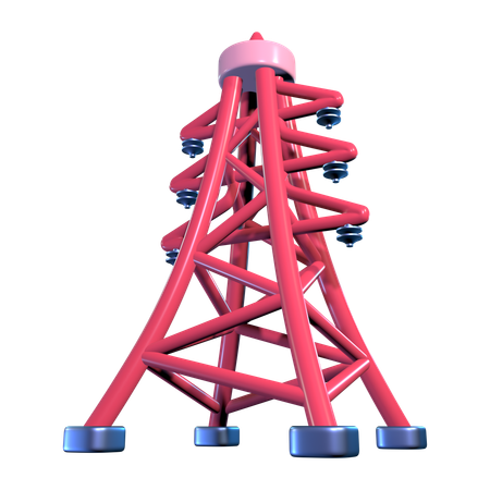 High Voltage Power Line Tower  3D Icon