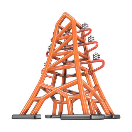 High Voltage Power Line Tower  3D Icon