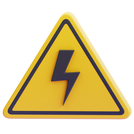 High voltage sign  3D Icon