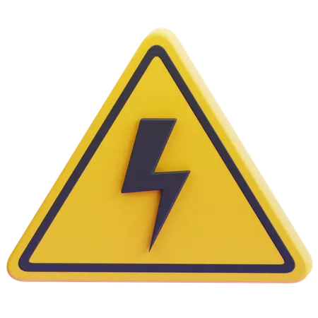 High voltage sign  3D Icon