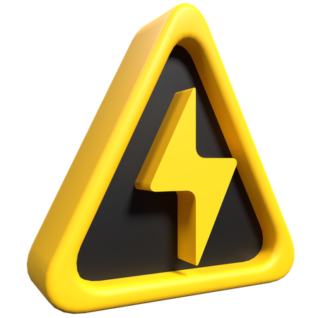 High Voltage Sign  3D Icon