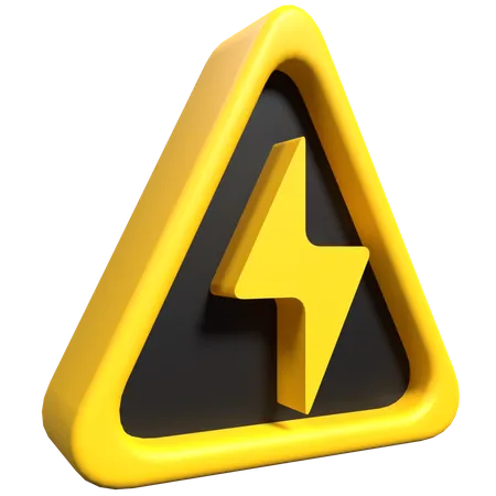 High Voltage Sign  3D Icon