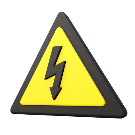 High Voltage Sign 3D Icon
