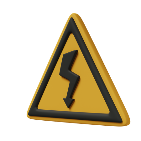 High Voltage Sign  3D Icon
