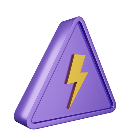 High Voltage Signage  3D Illustration