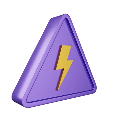 High Voltage Signage  3D Illustration