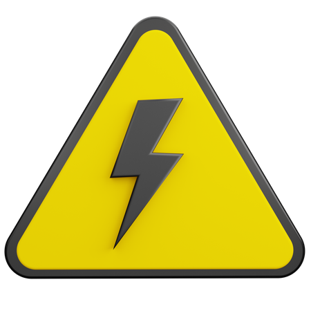 High Voltage Signage  3D Illustration