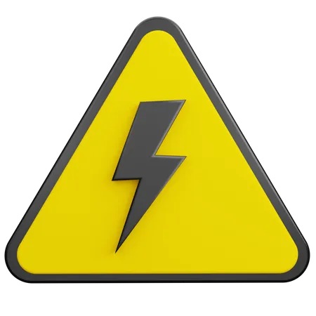 High Voltage Signage  3D Illustration