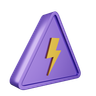 3d high voltage signage emoji