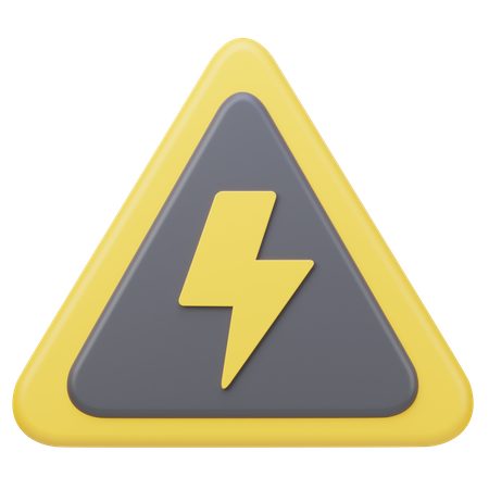 High voltage signage  3D Icon