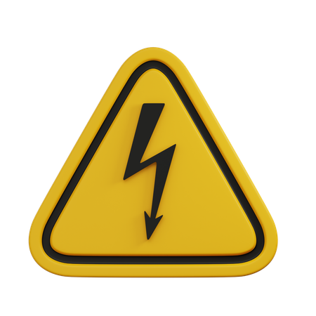 High voltage warning  3D Icon