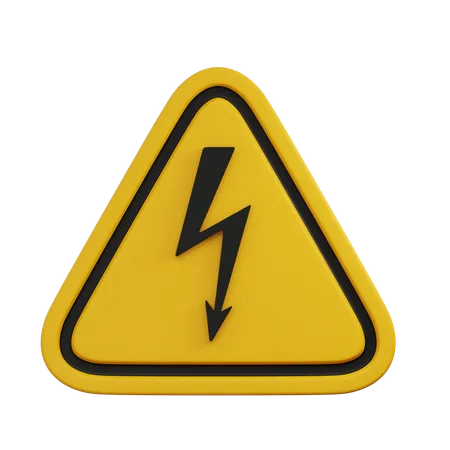 High voltage warning  3D Icon