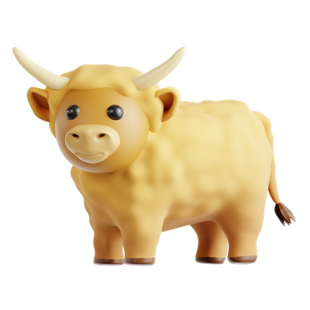 Highland Cow  3D Icon