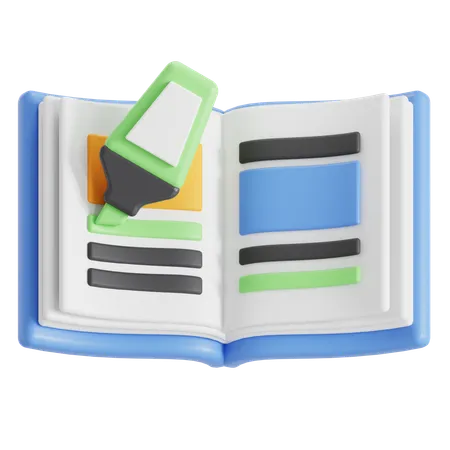 Highlight Important Pages 3D Icon