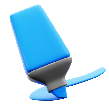 Blue Highlighter 3D Icon