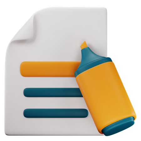 Highlighter  3D Icon