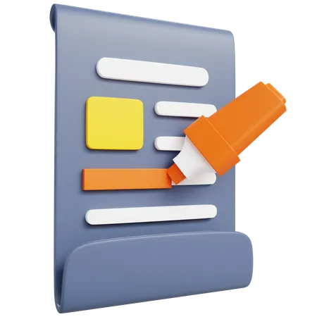 Highlighter  3D Icon