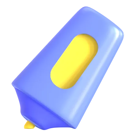 3 D Highlighter Icon For Education Design 3D Icon