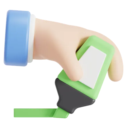 Hand Highlighting 3D Icon