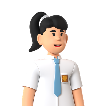 女子高生  3D Icon