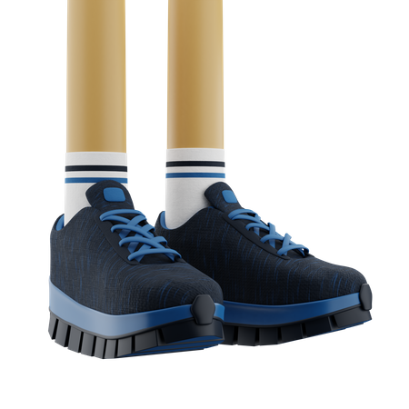 Hight Leg Shoes Sport  3D Icon