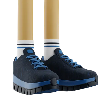 Hight Leg Shoes Sport  3D Icon