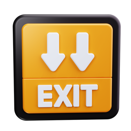 Highway Exit Sign  3D Icon