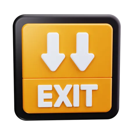 Highway Exit Sign  3D Icon