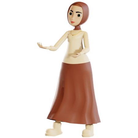 Hijab female  3D Icon