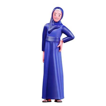 Hijab Female  3D Illustration