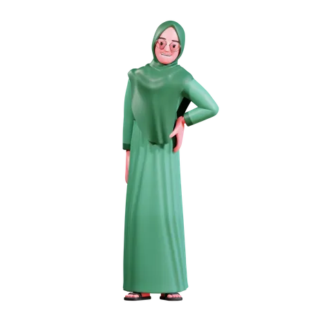 Hijab Female  3D Illustration