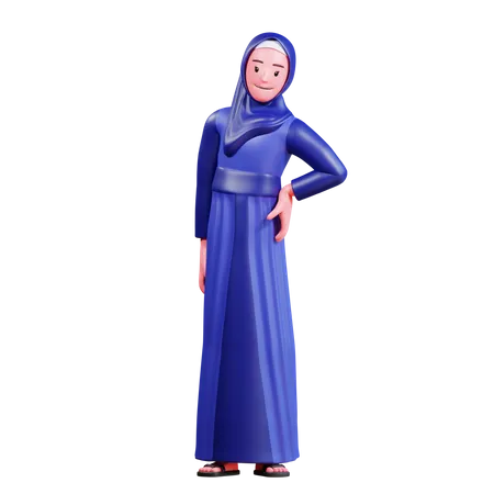 Hijab Female  3D Illustration